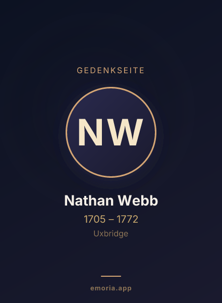 Gedenkportrait von Nathan Webb
