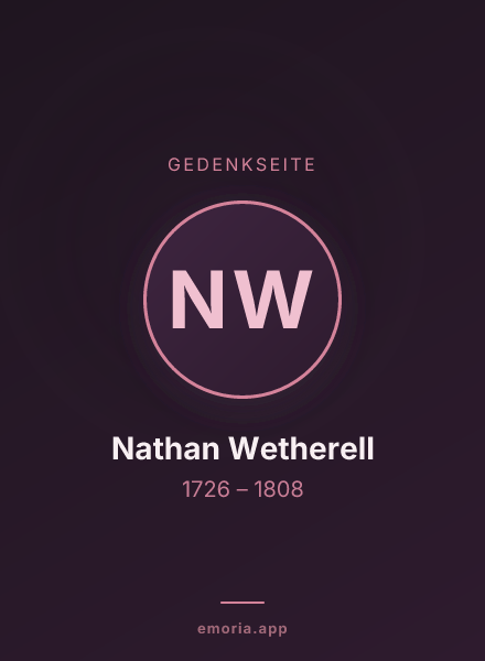 Gedenkportrait von Nathan Wetherell