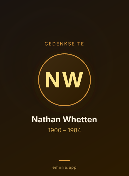 Gedenkportrait von Nathan Whetten