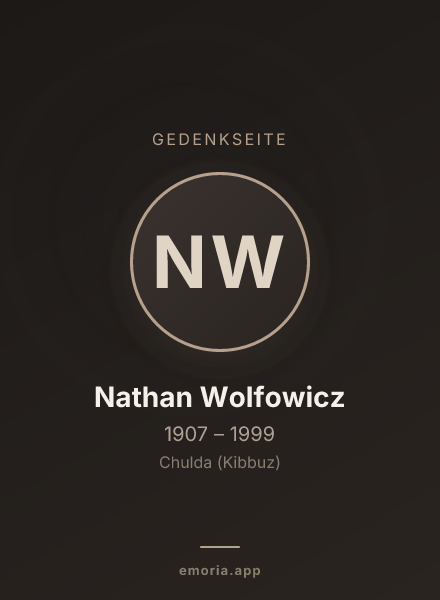 Gedenkportrait von Nathan Wolfowicz