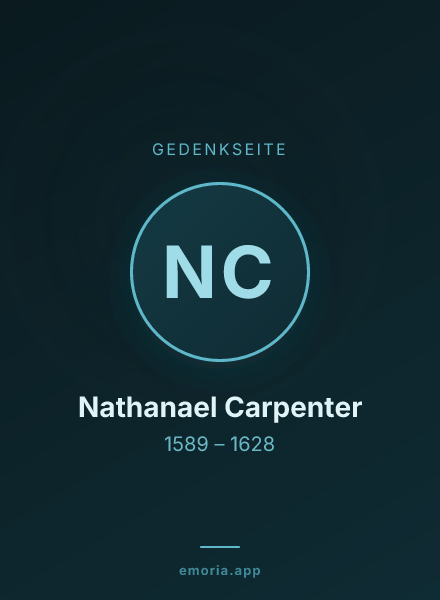 Gedenkportrait von Nathanael Carpenter