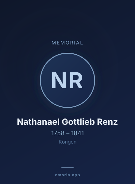 Memorial portrait of Nathanael Gottlieb Renz