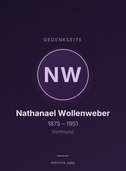 Gedenkportrait von Nathanael Wollenweber