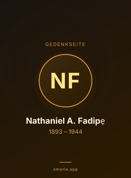 Gedenkportrait von Nathaniel A. Fadipẹ