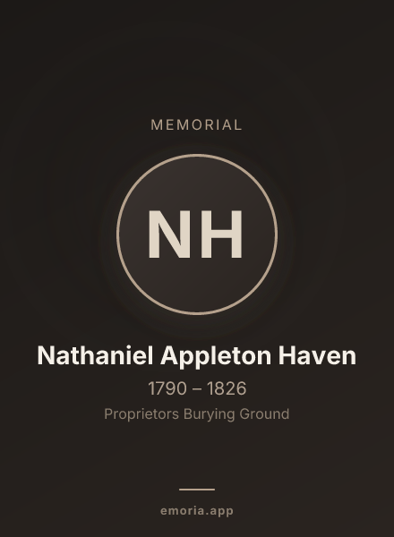 Memorial portrait of Nathaniel Appleton Haven