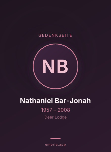 Gedenkportrait von Nathaniel Bar-Jonah
