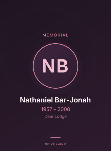 Memorial portrait of Nathaniel Bar-Jonah