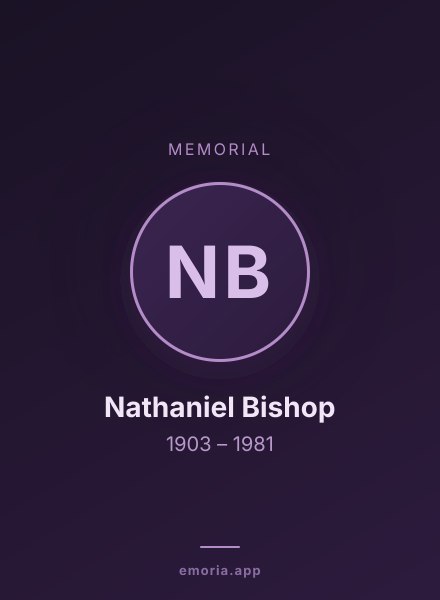 Memorial portrait of Nathaniel Bishop