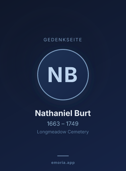 Gedenkportrait von Nathaniel Burt