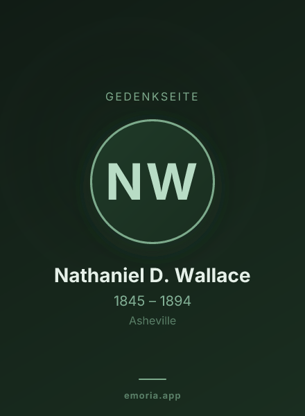 Gedenkportrait von Nathaniel D. Wallace