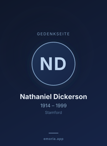 Gedenkportrait von Nathaniel Dickerson