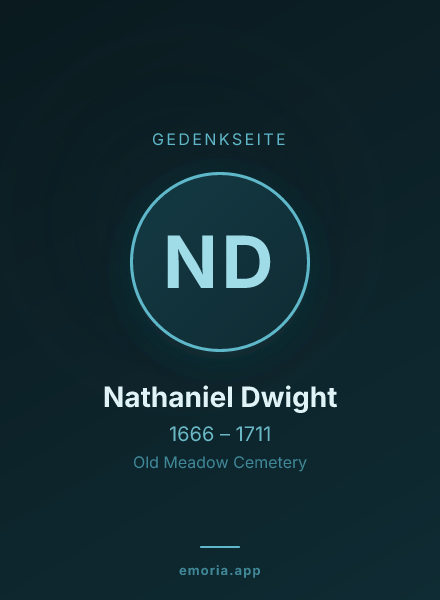 Gedenkportrait von Nathaniel Dwight