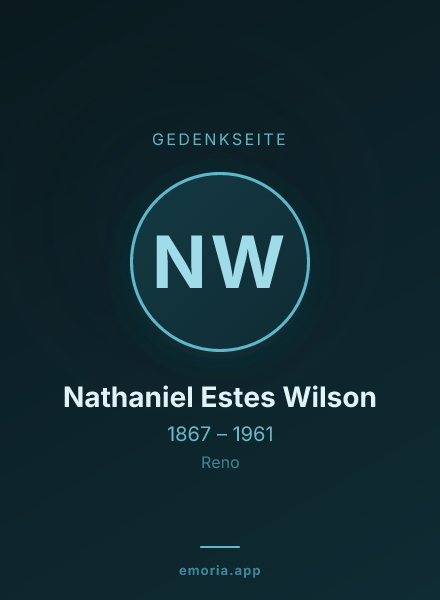 Gedenkportrait von Nathaniel Estes Wilson