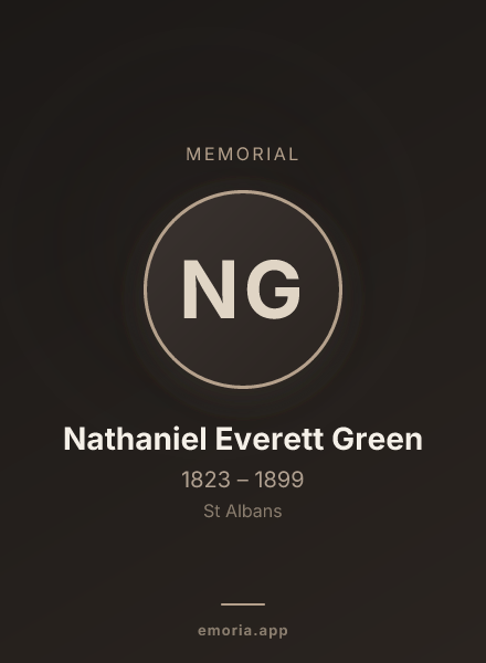 Memorial portrait of Nathaniel Everett Green