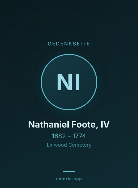 Gedenkportrait von Nathaniel Foote, IV