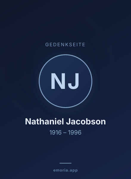 Gedenkportrait von Nathaniel Jacobson