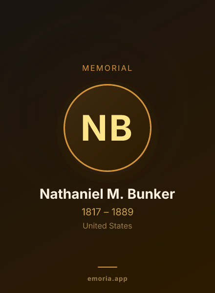 Memorial portrait of Nathaniel M. Bunker