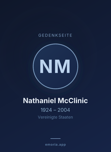 Gedenkportrait von Nathaniel McClinic