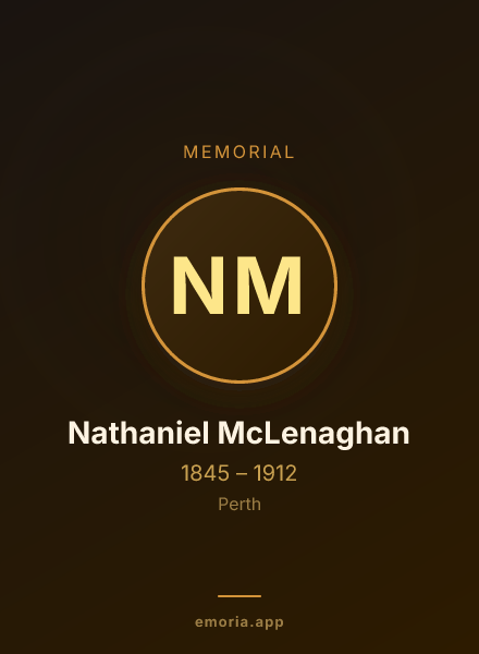 Memorial portrait of Nathaniel McLenaghan