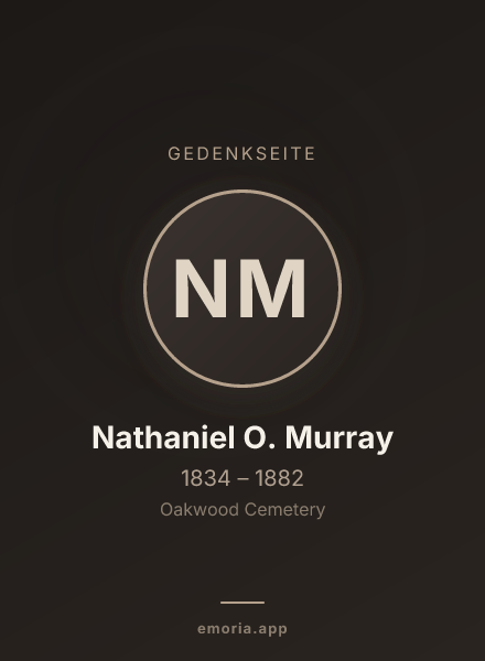 Gedenkportrait von Nathaniel O. Murray