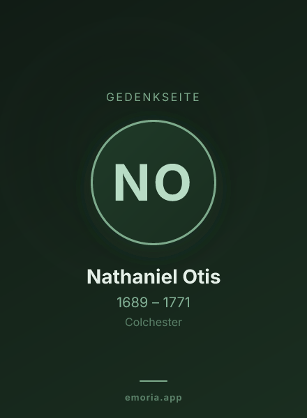 Gedenkportrait von Nathaniel Otis