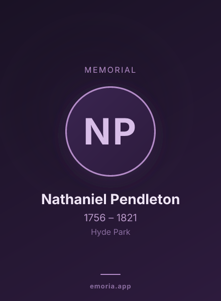 Memorial portrait of Nathaniel Pendleton