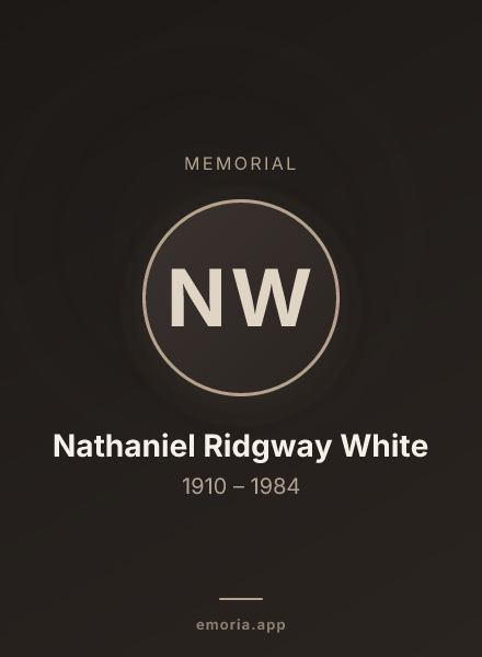 Memorial portrait of Nathaniel Ridgway White