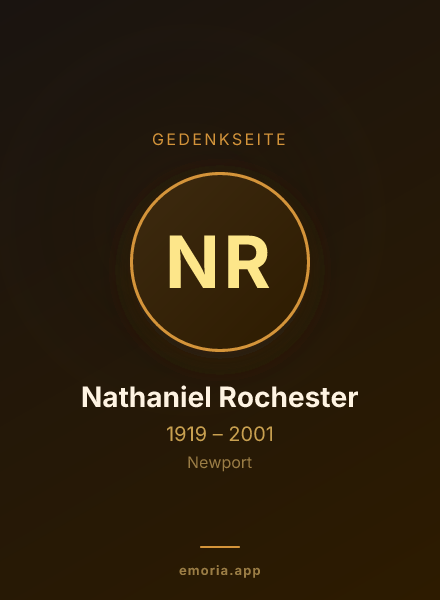Gedenkportrait von Nathaniel Rochester