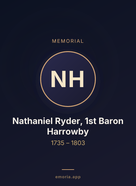 Memorial portrait of Nathaniel Ryder, 1st Baron Harrowby