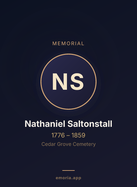 Memorial portrait of Nathaniel Saltonstall