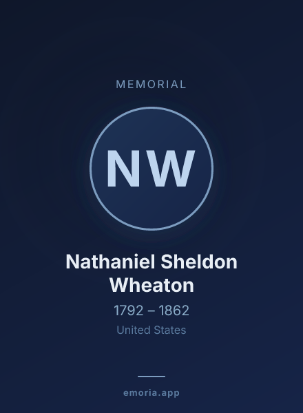 Memorial portrait of Nathaniel Sheldon Wheaton