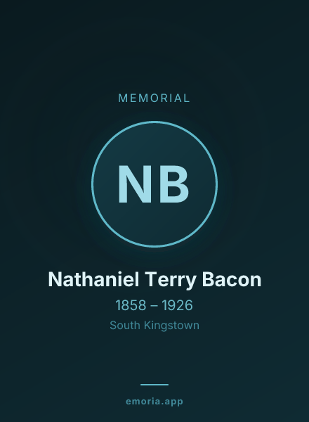 Memorial portrait of Nathaniel Terry Bacon