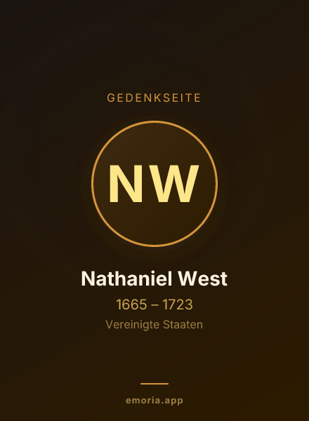 Gedenkportrait von Nathaniel West