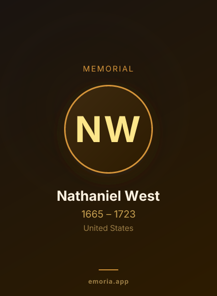 Memorial portrait of Nathaniel West