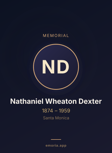 Memorial portrait of Nathaniel Wheaton Dexter