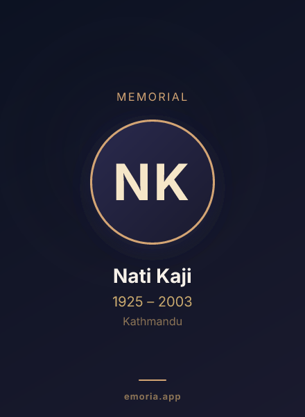 Memorial portrait of Nati Kaji