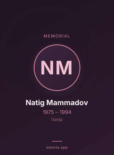 Memorial portrait of Natig Mammadov