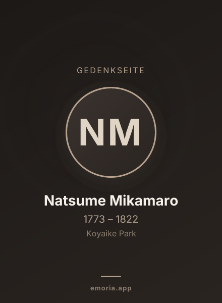 Gedenkportrait von Natsume Mikamaro