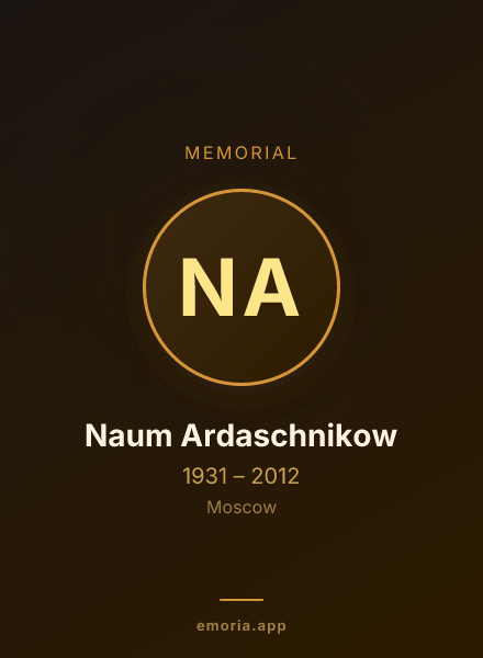 Memorial portrait of Naum Ardaschnikow