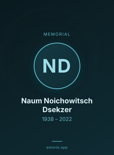 Memorial portrait of Naum Noichowitsch Dsekzer