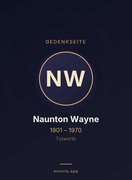 Gedenkportrait von Naunton Wayne