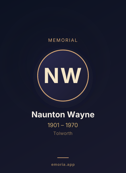 Memorial portrait of Naunton Wayne