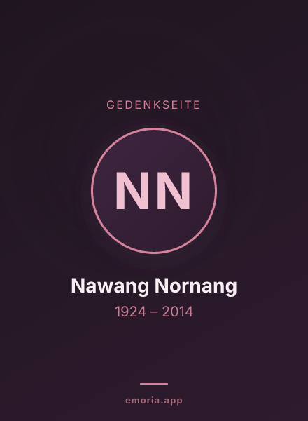 Gedenkportrait von Nawang Nornang
