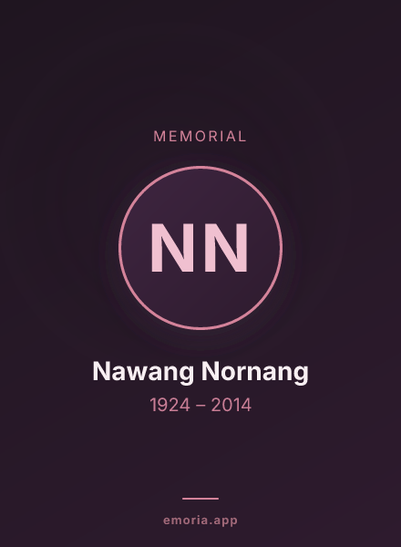 Memorial portrait of Nawang Nornang