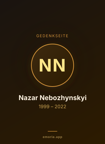 Gedenkportrait von Nazar Nebozhynskyi