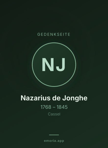 Gedenkportrait von Nazarius de Jonghe