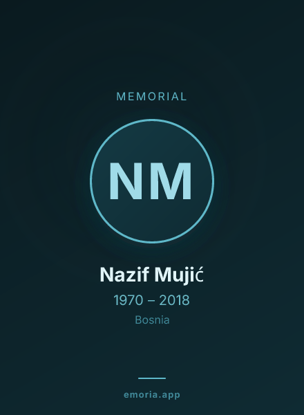 Memorial portrait of Nazif Mujić