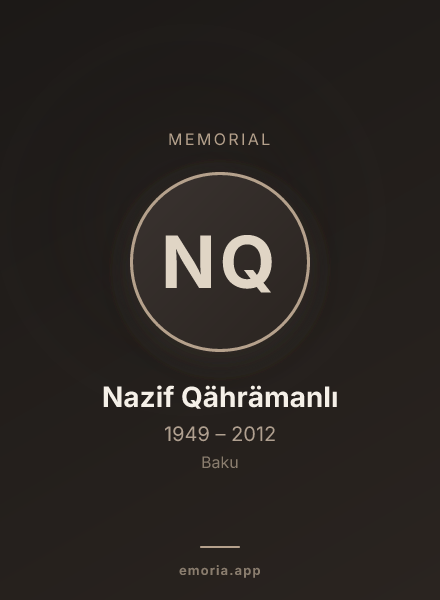 Memorial portrait of Nazif Qährämanlı