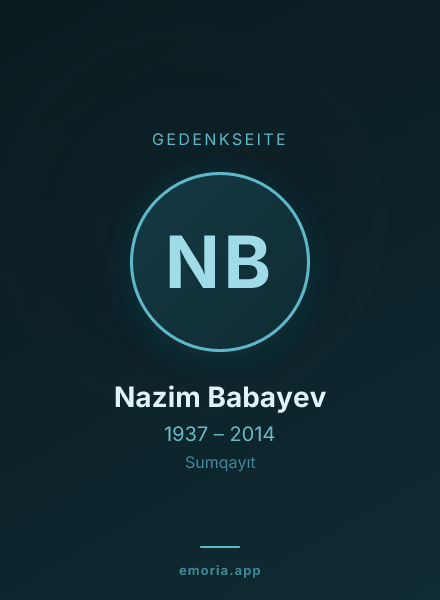 Gedenkportrait von Nazim Babayev