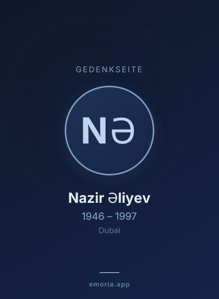 Gedenkportrait von Nazir Əliyev